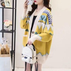 كارديجان نسائي طويل أنيق للشتاء بتصميم هندسي مفتوح من الأمام - Product Image 5