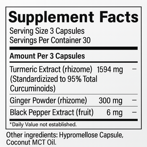 पेशेवर ग्रेड वयस्क हल्दी अदरक कैप्सूल 1500 मिलीग्राम 95% क्यूमिननॉइड एंटीऑक्सिडेंट लाभ आईएसओ प्रमाणित उत्पादन - Product Image 4