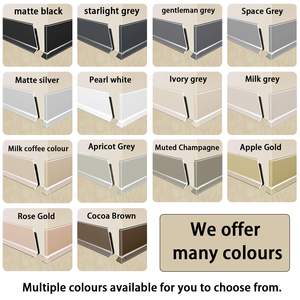 <span class=keywords><strong>Plinthe</strong></span> en aluminium à fixation murale sans perçage ni outils, design moderne, pour murs en <span class=keywords><strong>carrelage</strong></span>/marbre, installation par colle - Product Image 2