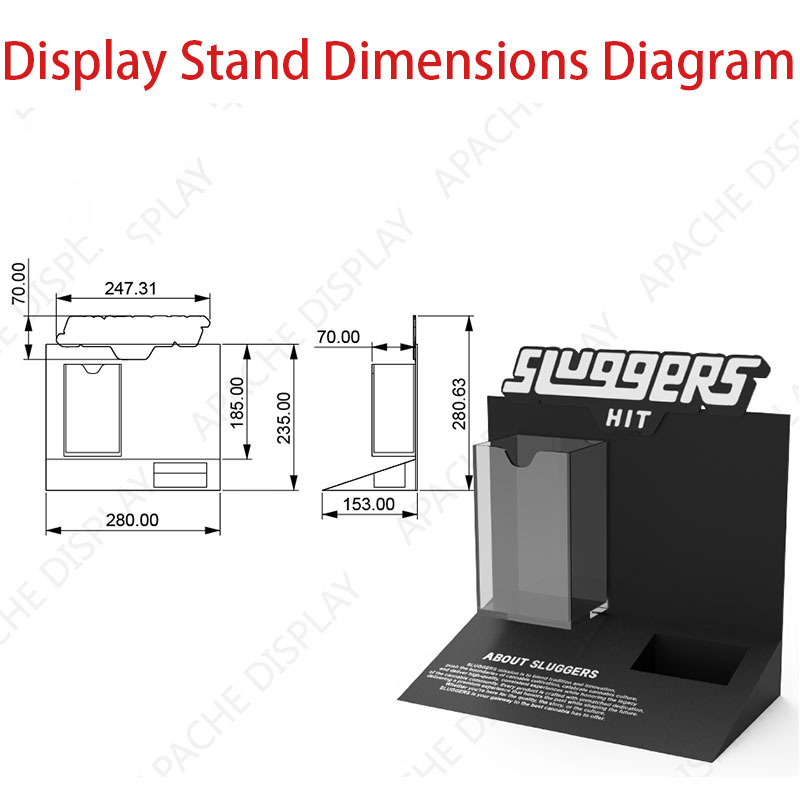 Apache Custom Counter Acrylic Display Rack Electronic Cigarette Display Stand for Smoke Store — view 3
