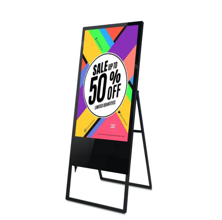 32 inç ücretsiz zemin standı 43 inç ev içi LCD totems Kiosk dijital tabela ve görüntüler reklam AD oynatıcı