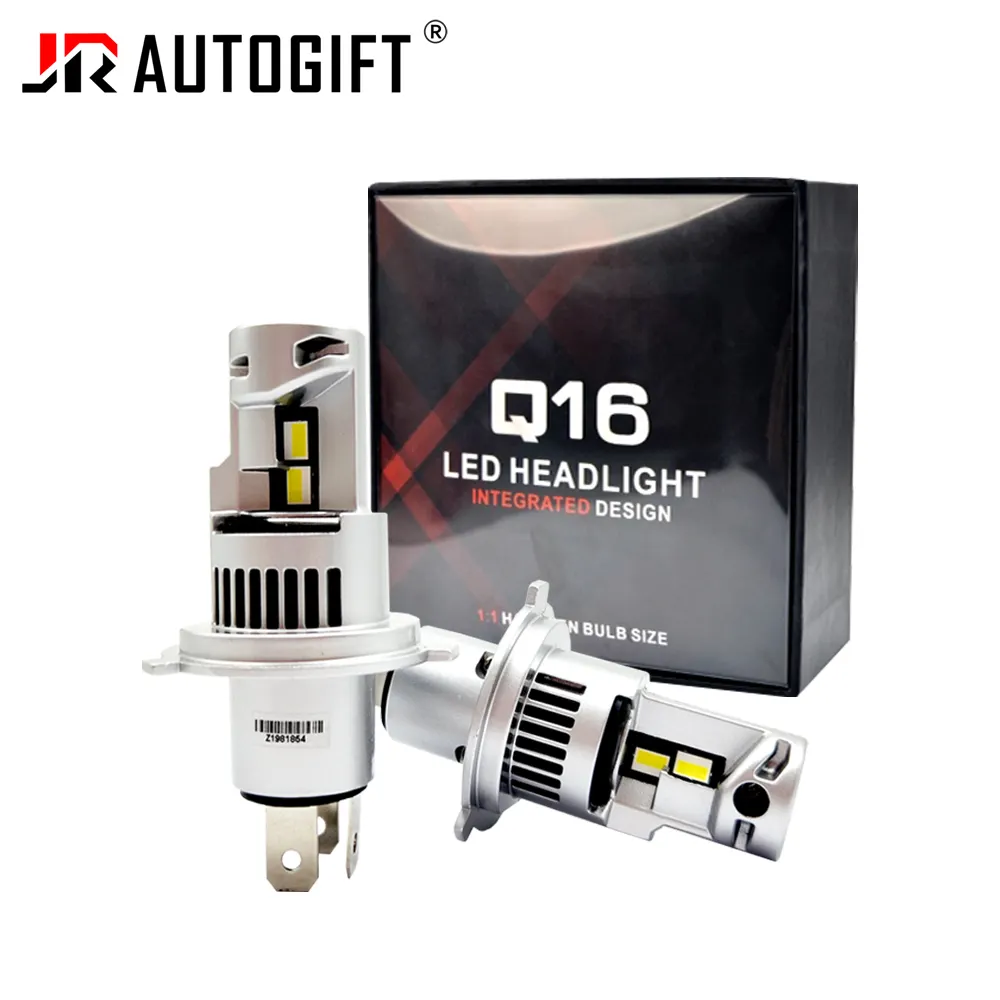 Mini kablosuz H7 güçlü far ampulü Q16 Model 6500K araba far oto diyot lambaları H4 H13 9007 LED otomobil 12V 24V