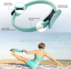 Juego de anillos EVA para <span class=keywords><strong>Pilates</strong></span>, bandas de resistencia, cinta métrica, Bola de <span class=keywords><strong>Pilates</strong></span>, accesorios, bolsa de ejercicio para el hogar, 9 Uds., 2,2 LB - Product Image 3