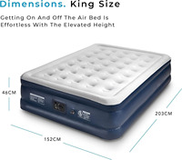 Matelas pneumatique King personnalisé résistant à la perforation avec dessus en PVC imperméable et pompe électrique rapide pour l'extérieur et la chambre à coucher