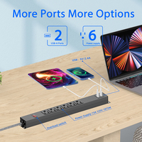 Barre d'alimentation PDU, prise de courant pour rack 19 pouces avec USB, prise de courant de haute qualité