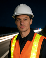 Gilet de sécurité Roadsafe LOGO VEST haute visibilité, 12 LED, rechargeable, avec bandes réfléchissantes, idéal pour les travailleurs