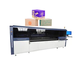 Máquina de impresión digital de caja de pizza corrugada Impresora digital de cartón de un solo paso de China