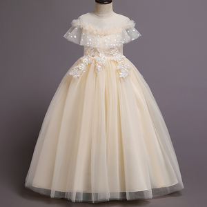 Vestido de Noche para Niña con Falda de Gasa Abullonada y Hombro Descubierto, Estilo Princesa, para Pasarela - Product Image 2