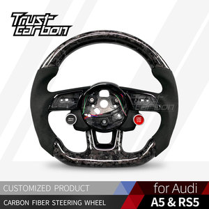Volant et pièces intérieures de voiture en fibre de carbone forgée sur mesure, style sport pour <span class=keywords><strong>Audi</strong></span> A3 A5 S3 S4 A4 RS3 RS5 RS4 - Product Image 2