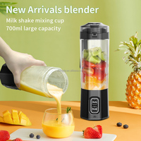 Nouveau Mixeur Électrique Portable Rechargeable 2025 pour Voyage et Maison, 700 ml, 22000 tr/min, pour Smoothies, Jus de Fruits et Shakes