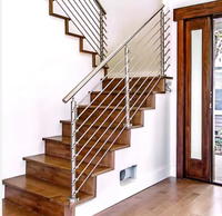 Colonne de rampe d'escalier traditionnelle en acier inoxydable, composants de type tige traversante, fixation au sol, garantie 3 ans