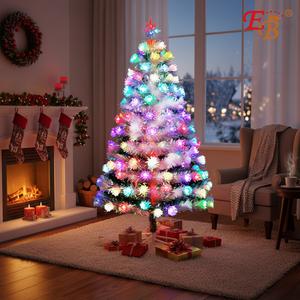 Para UL certificado 6FT/208T LED blanco Navidad copo de nieve accesorio de alta calidad con bisagras automático Artificial Set para decoración del hogar - Product Image 5
