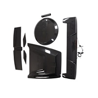 Kit carbone sec quatre pièces style B pour phares, aileron arrière et capot, pour Mercedes-Benz Classe G W465 W464 G63 G500 G400 G450 (modèles 2018 et plus)