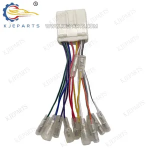 Car Auto Cable 14 Pin Stereo Radio CD Wiring Harness Male Connector With Bullet Terminal For Mitsubishis