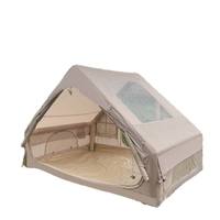 Tente de camping gonflable 4 saisons 6,3 m avec colonnes d'air en PVC, tente cabine de glamping, toit panoramique, fenêtre en maille, pliable