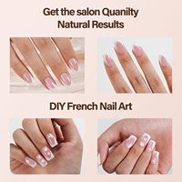 Puntas de Uñas Francesas Ombre Super Gruesas de PMMA Premium, 280 Piezas, 14 Tamaños, Uñas Postizas de Cobertura Completa para Salón de Manicura
