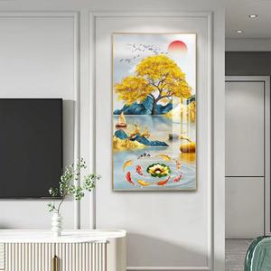 Impresión HD, Decoración Moderna Personalizada, Cuadro Abstracto de Ciervo y Pez, Pintura en Porcelana de Cristal 3D, Arte de Pared LED, Pintura de Animales - Product Image 5