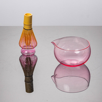 Bol à matcha en verre de qualité alimentaire, résistant à la chaleur, écologique et durable, style Japandi, pour les ensembles de café et de thé et le thé de l'après-midi