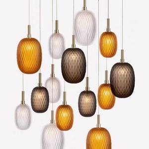 Modern Adjustable Height Stained Glass Pendant Light for Home Living Rooms - Product Image 4