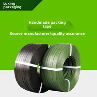 Ruban d'emballage creux en plastique PP fait main avec film coloré et film vert, design contemporain, petit rouleau, pour colis et emballages de coursiers