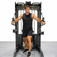 Equipo de Gimnasio Multifuncional con Polea para Ejercicios de Dorsal y Máquina de Carga por Pin para Cable Cruzado