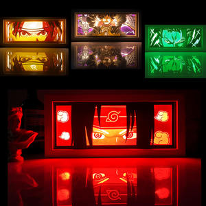 2024 venta al por mayor dormitorio 3D decorado luz de noche nuevos diseños motosierra hombre papel tallado lámpara Demon Slayer Luz de negocios - Product Image 4