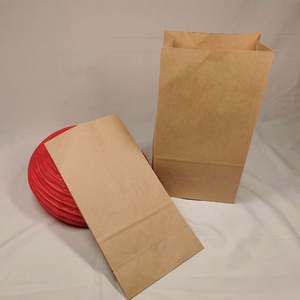 Bolsas de Papel Desechables Hechas en Fábrica, Bolsas de Papel de Grado Alimenticio, Bolsas de Entrega para Pedidos a Domicilio, Logotipos Personalizados - Product Image 3