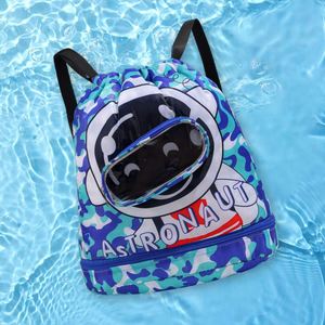 Cartoon Pattern Swimming Pool Training Equipment Storage Bag Swimming Bag <b>Drawstring</b> <b>Backpack</b> - Product Image 3