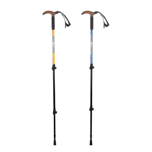 Bastones de Trekking de Aleación de Aluminio, 3 Secciones, Mango de Corcho, Telescópicos, Ligeros, Ajustables, para Senderismo y Caminatas al Aire Libre - Product Image 2