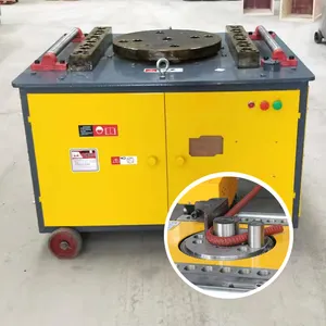 Type automatique de machine à cintrer d'étrier de barres d'armature de construction triphasée à haut rendement pour le travail des barres en acier