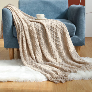 Aoyatex Geometry Adult Wearable Soft <strong>Chunky</strong> Crochet Acrylic <strong>Knitted</strong> Blanket <strong>Throw</strong> for Office Break <strong>Throws</strong> and Blankets - Product Image 2