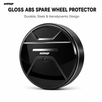 Cache-roue de secours avec découpe pour caméra, style X, coque brillante pour véhicule tout-terrain, éclairage rouge lumineux pour la nuit