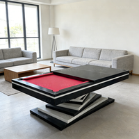 Table de billard multi-jeux sur mesure 9 pieds avec plateau de ping-pong, design moderne et luxueux pour villa