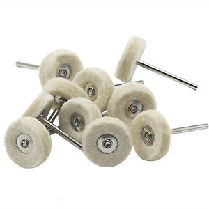 Testa abrasiva per levigatura in feltro di lana mola abrasiva per lucidatura con gambo da 2.35/3mm mini spazzola per lucidatura del filo di cotone - Product Image 6