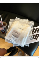 Sac à fermeture éclair givré réutilisable haut de gamme, résistant à l'humidité, avec logo personnalisé imprimé, en LDPE recyclable, avec poignée patch pour chaussettes et chaussures