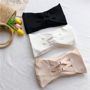 Top a tubino vintage in maglia dobby, ultra sottile, effetto minimo, senza spalline, in seta ghiaccio, antiscivolo, estivo, anti-esposizione, per ragazze - Product Image 2