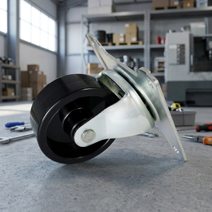 50mm Industrial Swivel Caster <b>Wheel</b> <b>with</b> Brake Heavy Duty Outdoor Kitchen Furniture Trolley - Product Image 2