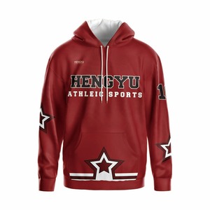 HENGYU Men's 100% Cotton High-quality Pullover Hooded Long-Sleeved Basketball