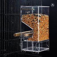 Mangeoire à oiseaux YAGELI en acrylique transparent, automatique, carrée, avec logo personnalisé sérigraphié, épaisseur personnalisée, petite et moyenne taille