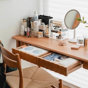 Nordic Cherry Wood <b>Desk</b> Solid Wood Long Narrow <b>Table</b> Modern Minimalist Style With Drawers Study <b>Console</b> <b>Table</b> - Product Image 4