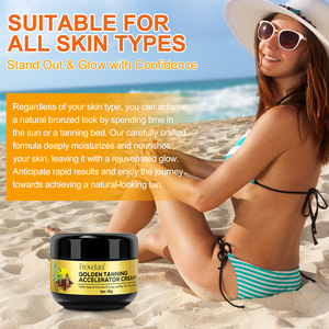 Crema aceleradora de <span class=keywords><strong>bronceado</strong></span> dorado orgánico Natural de 50g al por mayor, bronceador instantáneo, crema de solárium autobronceadora <span class=keywords><strong>Facial</strong></span> sin sol corporal - Product Image 6