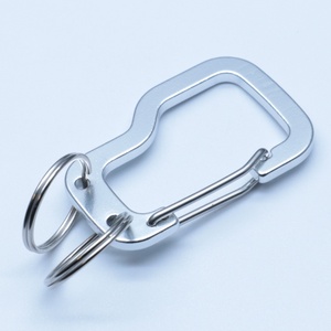 Mousqueton de porte à fil plat avec 2 porte-clés de 2.5mm pour les événements promotionnels et les cadeaux - Product Image 3