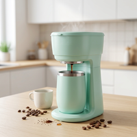 Cafetière compacte à portion individuelle, 355 ml, pour voyage, à filtre électrique, arrêt automatique, en plastique, usage domestique