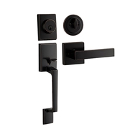 Ensemble de poignées de porte en alliage de zinc robuste, poignée de porte d'entrée, cylindre de serrure de porte, serrures de qualité supérieure, étanches, antivol