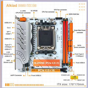 Erying b650i ITX Máy tính để bàn Bo mạch chủ <span class=keywords><strong>DDR5</strong></span> RAM 2 * pcie4.0x4 M.2 SATA hỗ trợ <span class=keywords><strong>AMD</strong></span> cho Ryzen 7000/8000/9000 Series CPU Intel thương hiệu - Product Image 2