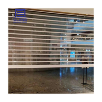 Porte de vitrine en polycarbonate-Conception de volet roulant transparent, porte de magasin transparente pour les centres commerciaux et les magasins commerciaux