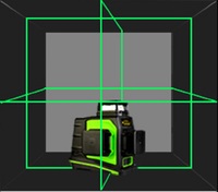 Niveau laser à faisceau vert 3D haute précision 360 degrés à lignes croisées