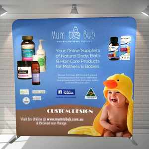 Custom Logo Backing Wall Tension Fabric Desarmable Stretch Custom Design Tension Fabric Display Banner With <b>Stand</b> <b>Backdrop</b> <b>Stand</b> - Product Image 1