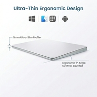 USB Oplaadbare Optische Muis Trackpad Touchpad Ergonomisch Ontwerp 4 Knoppen Laptop/Desktop Gebruik Twee Handen Gebruikbaar Draadloze Standaardmuis
