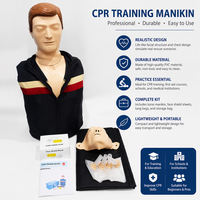 Mannequin de RCP demi-corps en PVC écologique, modèle d'entraînement aux premiers secours avec anatomie détaillée pour l'enseignement et la pratique médicale d'urgence